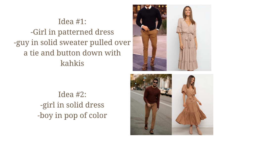 Fancier outfit ideas for engagement photos